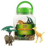 40 pc Safari Animal Bucket